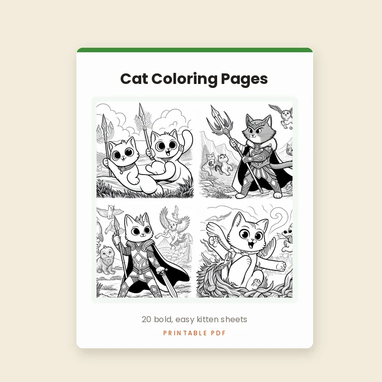 Epic Cats Coloring Pages