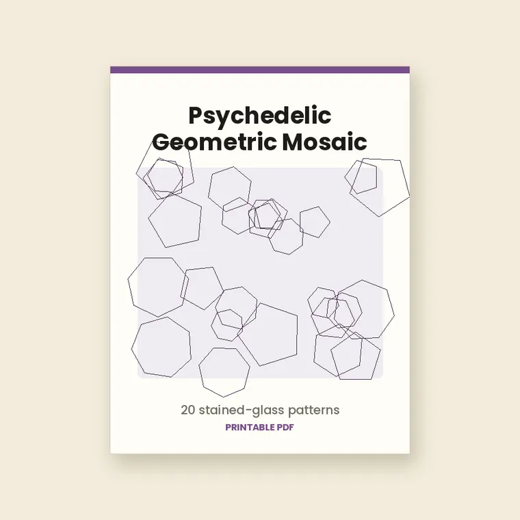 Psychedelic Geometric Mosaic Book