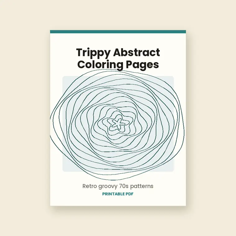 Trippy Abstract Coloring Pages