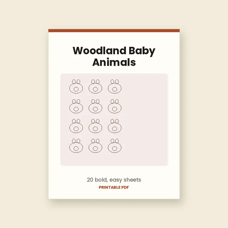 Woodland Baby Animal Pages