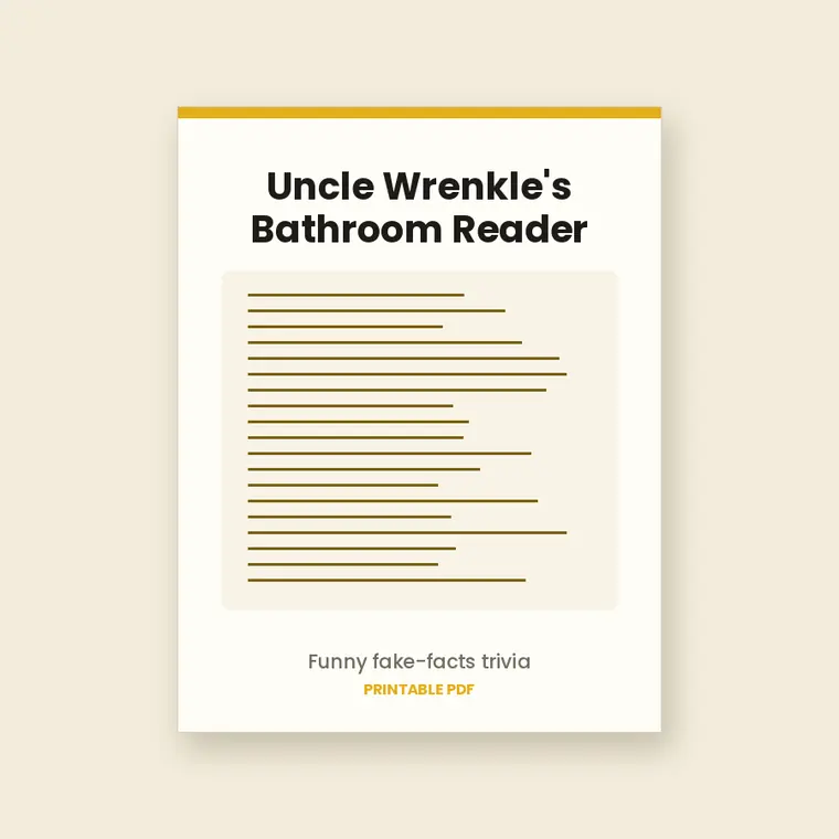 Uncle Wrenkle's Bathroom Reader