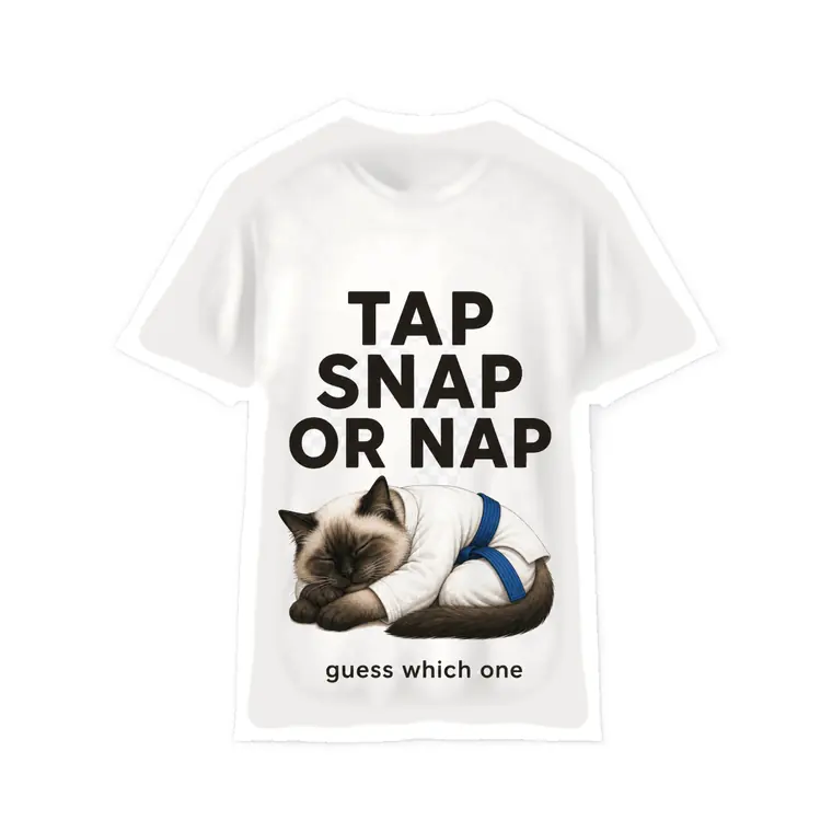 Tap. Snap. Or Nap. — Blue Belt Tee