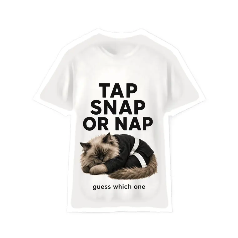 Tap. Snap. Or Nap. — Black Belt Tee