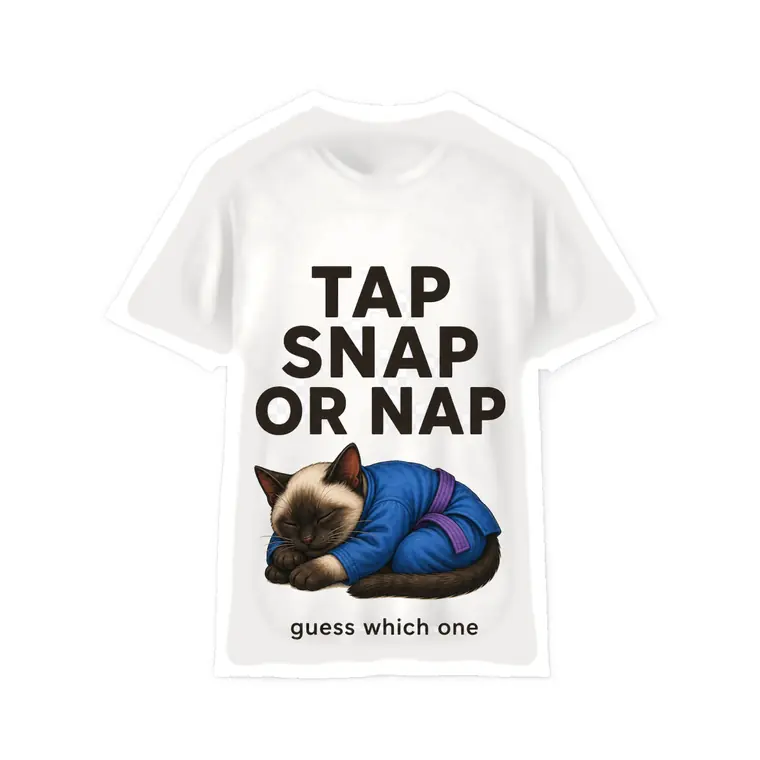 Tap. Snap. Or Nap. — Siamese Tee